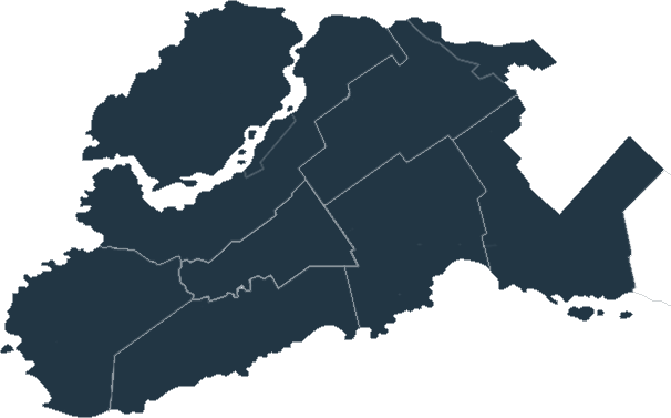 map of the West Island of Montreal